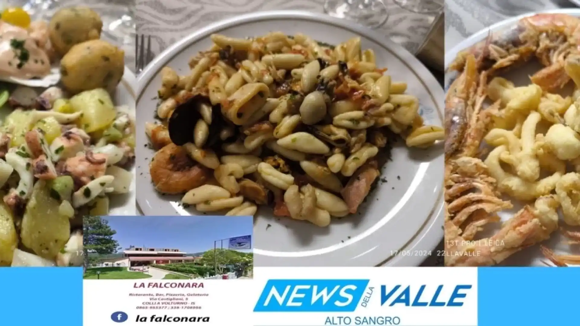 Cena a base di pesce presso il Ristorante Pizzeria La Falconara di Colli a Volturno. Prenota il tuo tavolo per venerdì' 21 giugno.